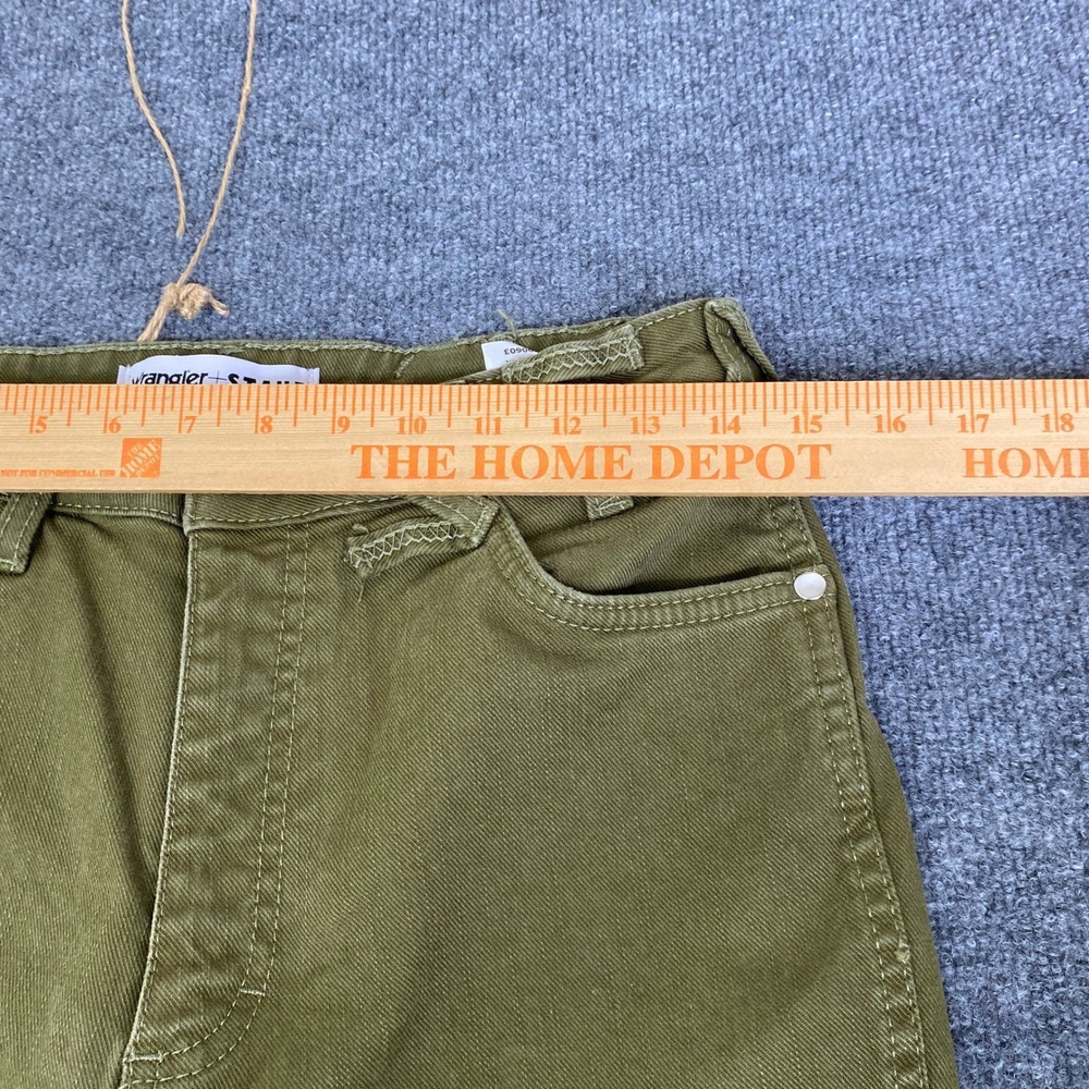Wrangler x STAUD Women Olive Green High Rise Flare Jeans Size 28 112363604 - Picture 6 of 8
